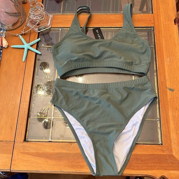 NWT Tempt Me Olive Bikini Set - Picture 5 of 8